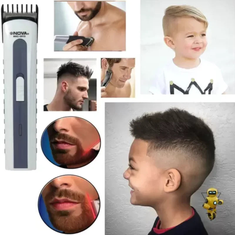 Aparador de Barba e Cabelo Portátil 3915: Recarregável Bivolt