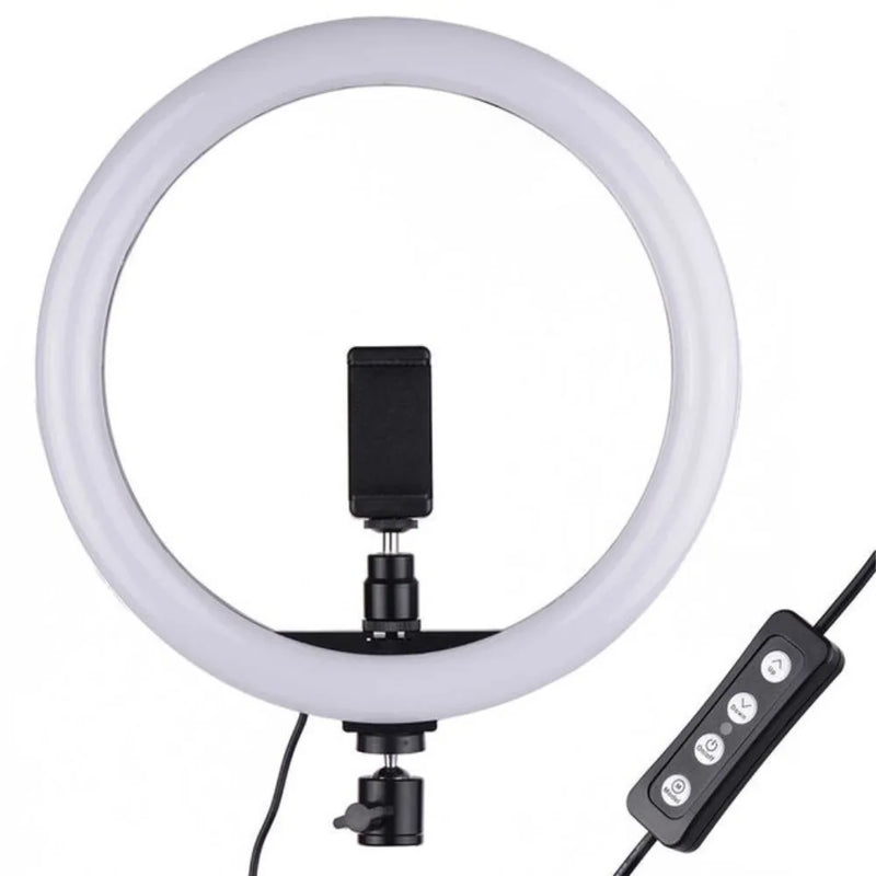 Ring Light LED 13'' – Iluminação Profissional Ajustável para Fotos e Vídeos