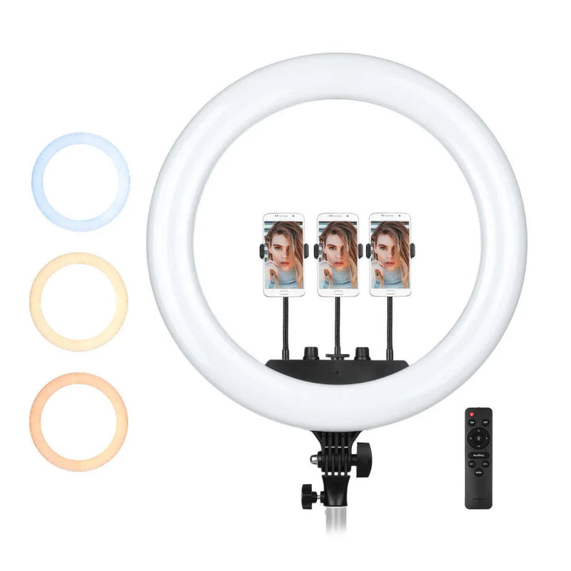 Ring Light LED 13'' – Iluminação Profissional Ajustável para Fotos e Vídeos