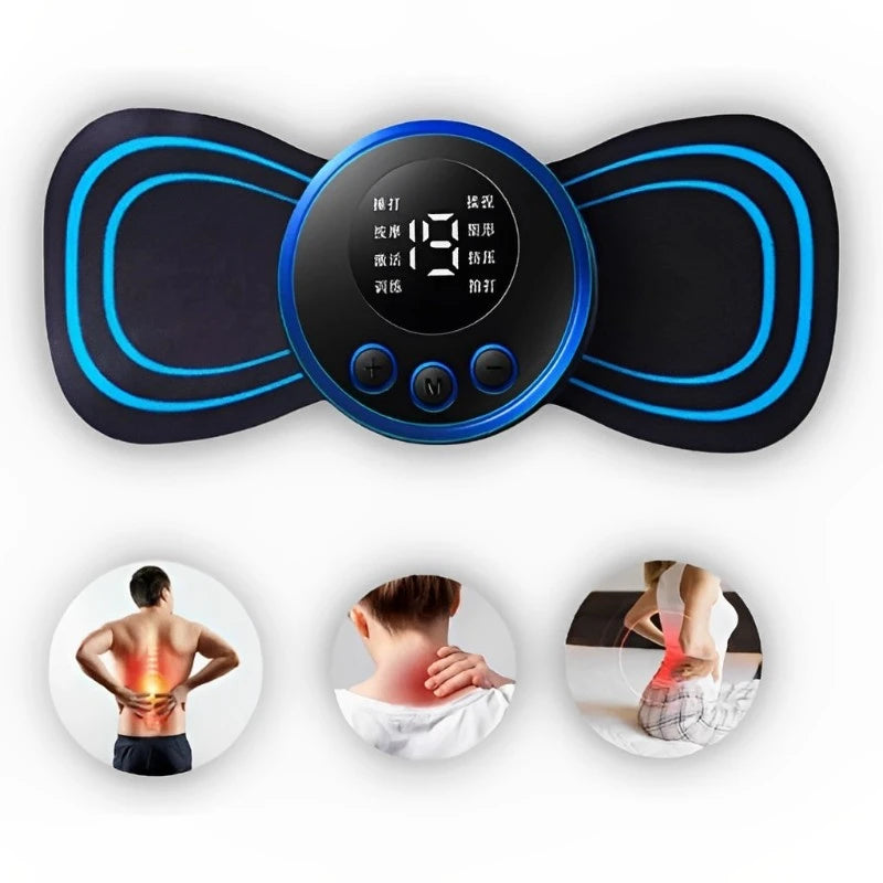 Mini Massageador Portátil EMS – Alívio para Tensões no Pescoço