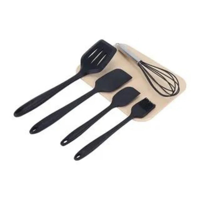 Kit 5 Peças Utensílios de Cozinha  em Cores Sortidas – Design Resistente e Moderno