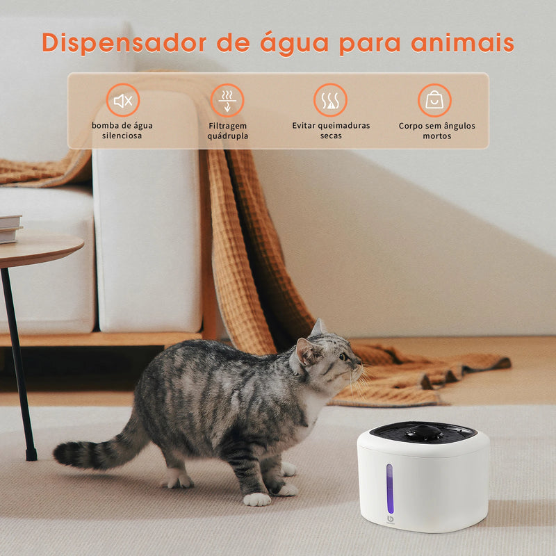 Dog Drinket – Alimentador Inteligente Automático 2L com Wi-Fi para Gatos e Cães