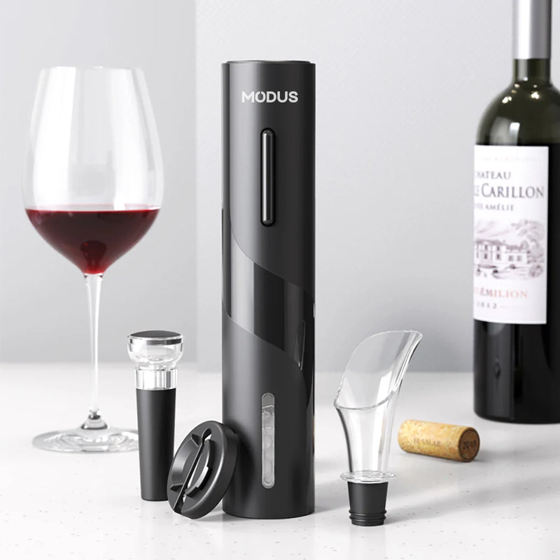 Abridor de Vinho Elétrico Automático Modus – Portátil e Prático para Casa