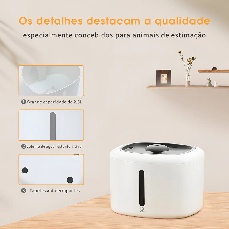 Dog Drinket – Alimentador Inteligente Automático 2L com Wi-Fi para Gatos e Cães